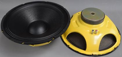 Unknown-Pair yellow 15-in speakers & grills